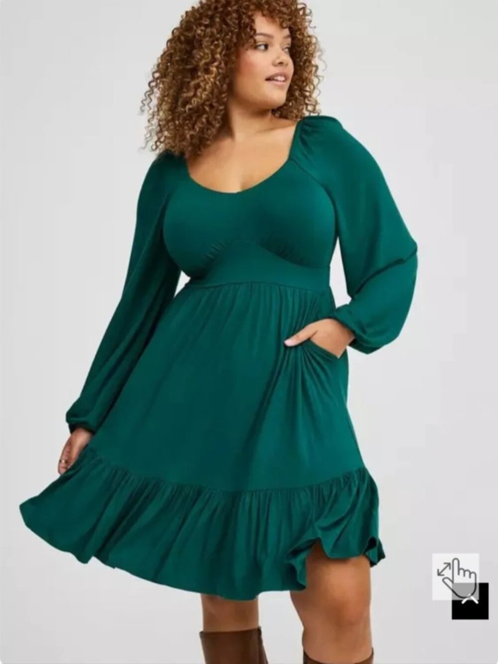 NWT - Torrid Size 3X Mini Super Soft Tiered Skater Dress Color: Botanical Garden